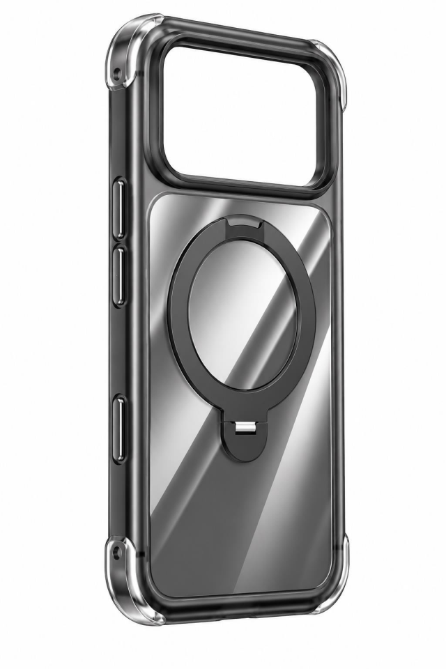Njoyny Air Pro 2 Stand iPhone 18 Pro Max MagSafe Kılıf SİYAH