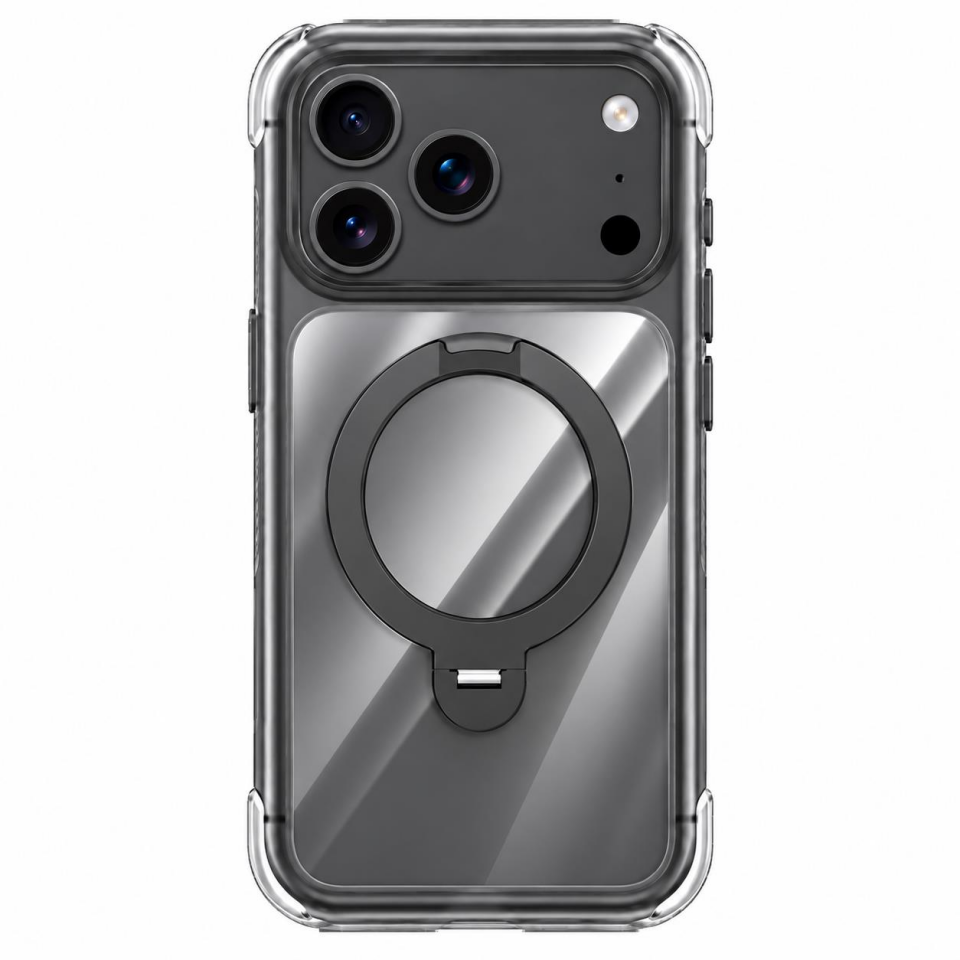 Njoyny Air Pro 2 Stand iPhone 18 Pro Max MagSafe Kılıf Siyah