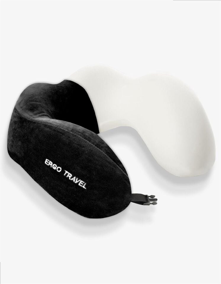 Ergo Travel Comfort Visco Seyahat Yastık Siyah
