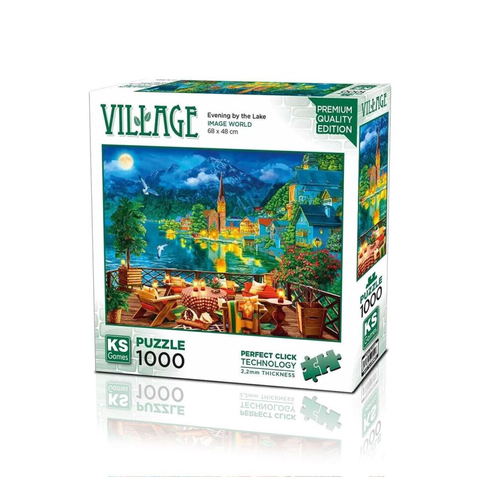 Ks Games Puzzle Evening by the Lake in Hallstatt  1000 Parça