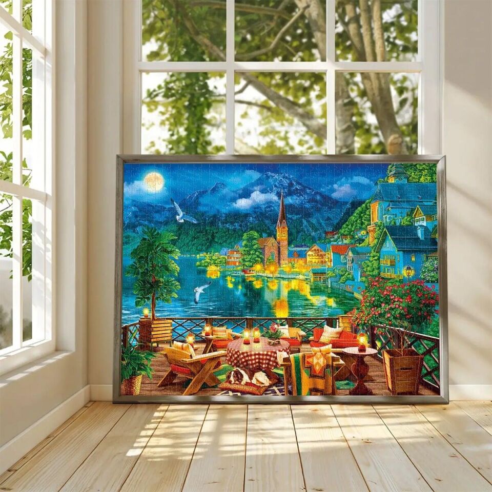 Ks Games Puzzle Evening by the Lake in Hallstatt  1000 Parça