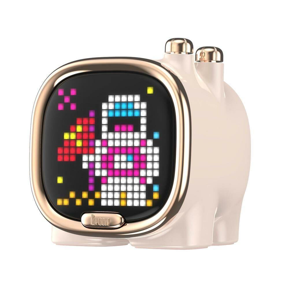 Divoom Zooe 16X16 Piksel Led Ekranlı Taşınabilir Bluetooth Hoparlör Pembe
