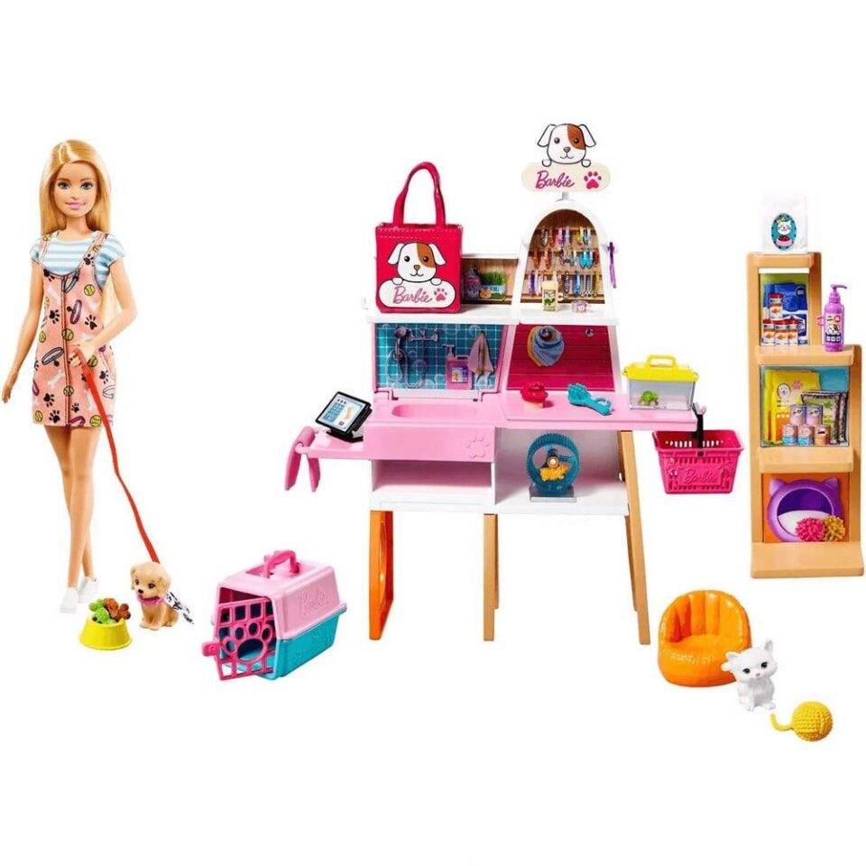 Barbie ve Evcil Hayvan Dükkanı Oyun Seti GRG90
