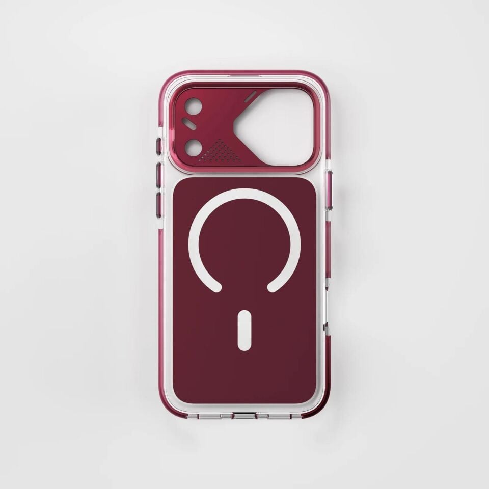 Njoyny Native Ar iPhone 18 Pro Max MagSafe Kılıf Bordo