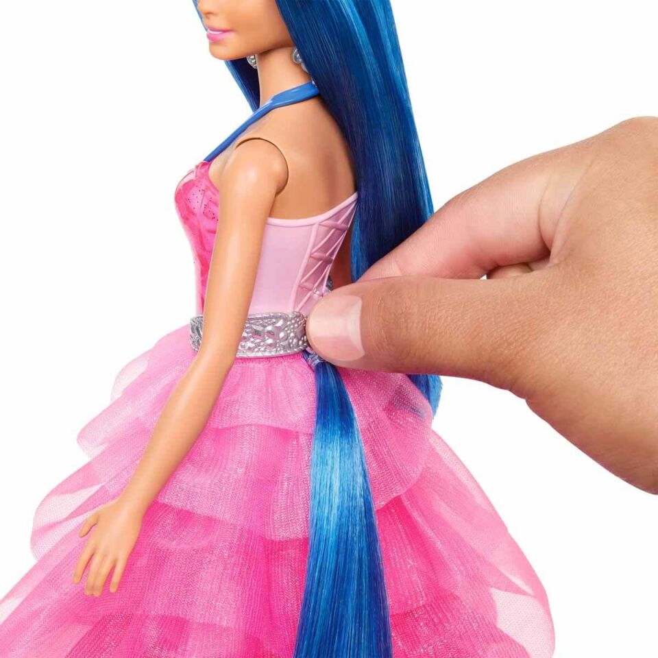Barbie Mavi Saçlı Prenses Bebek HRR16