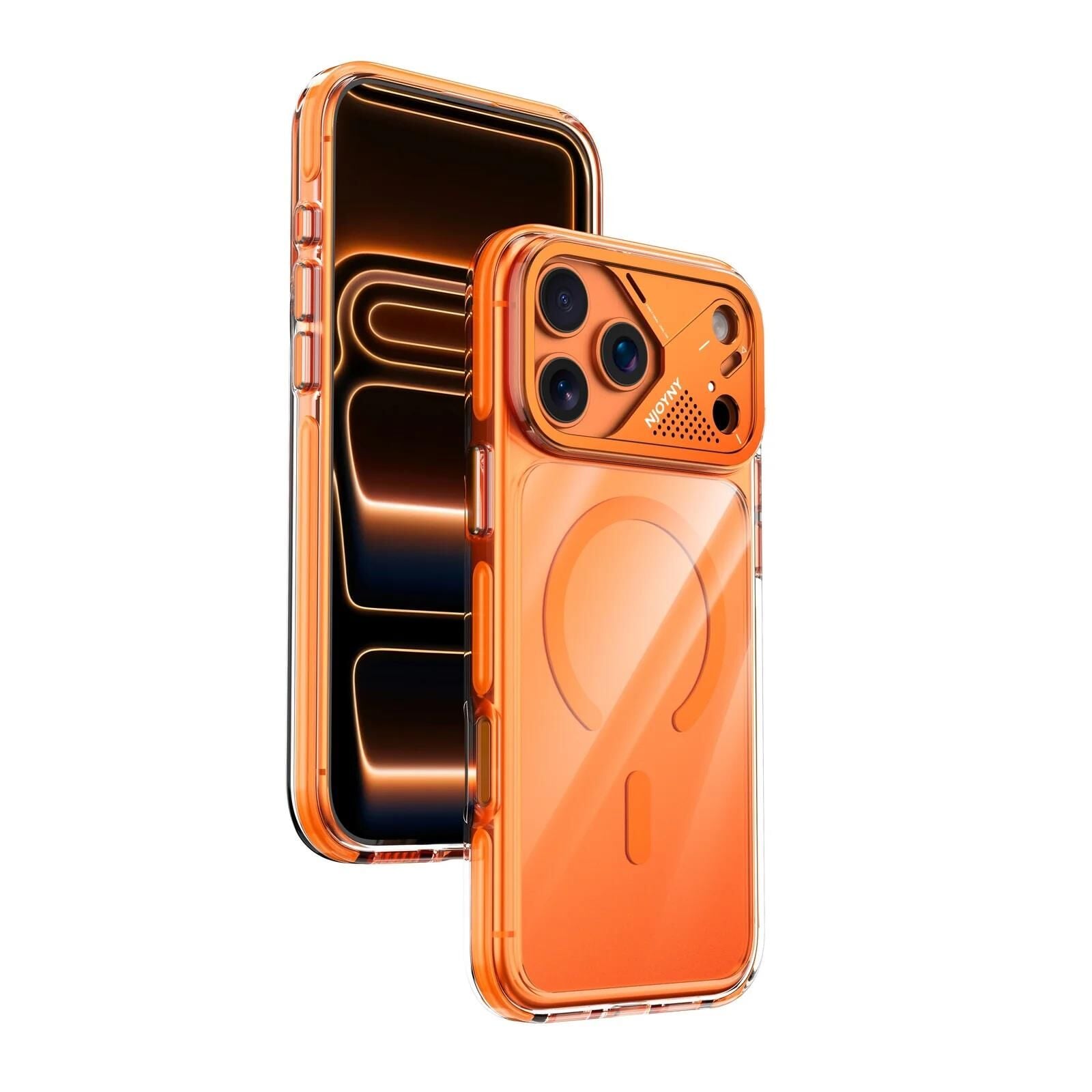 Njoyny Native Ar iPhone 18 Pro MagSafe Kılıf Turuncu