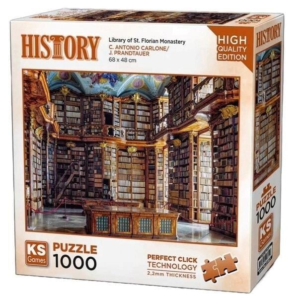 Ks Games Puzzle Library of St. Florian Monastery  1000 Parça