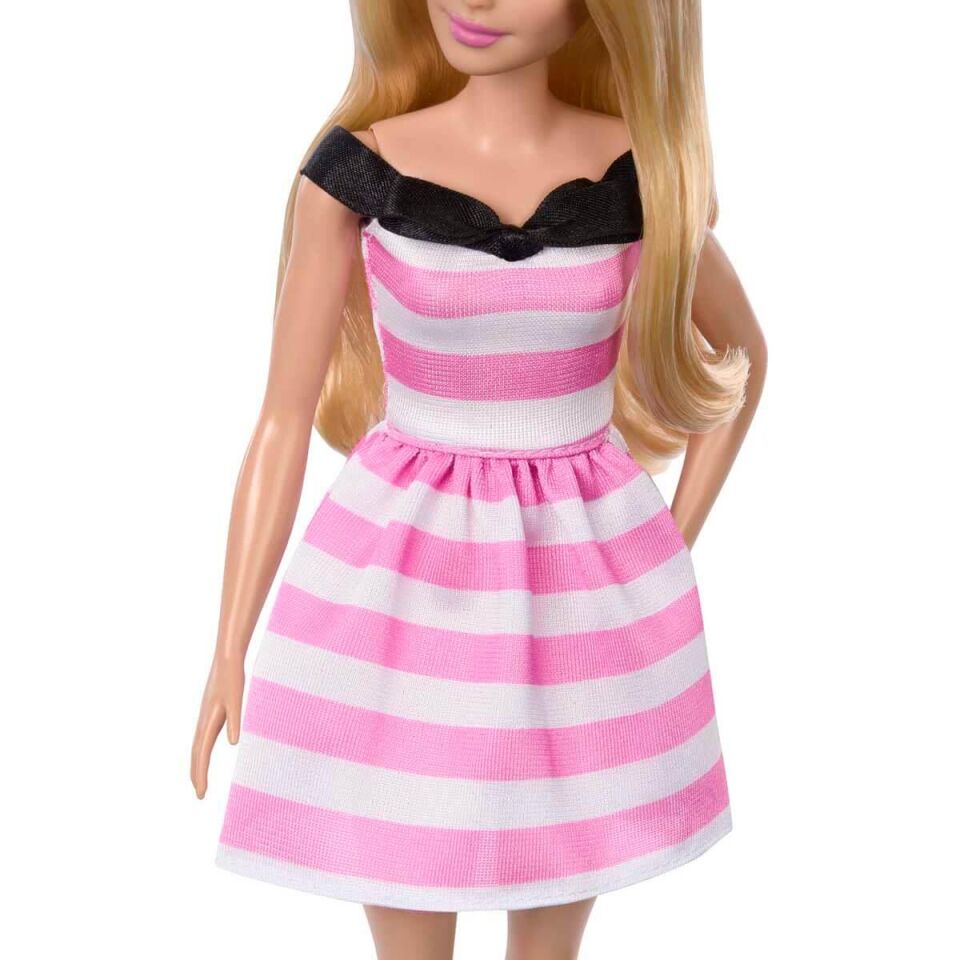 Barbie 65.Yıl Özel Pembe Elbiseli Bebek HTH66