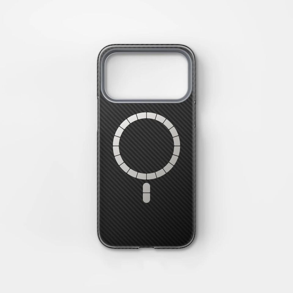 Njoyny AI Kevlar Carbon iPhone 18 Pro MagSafe Kılıf  Siyah