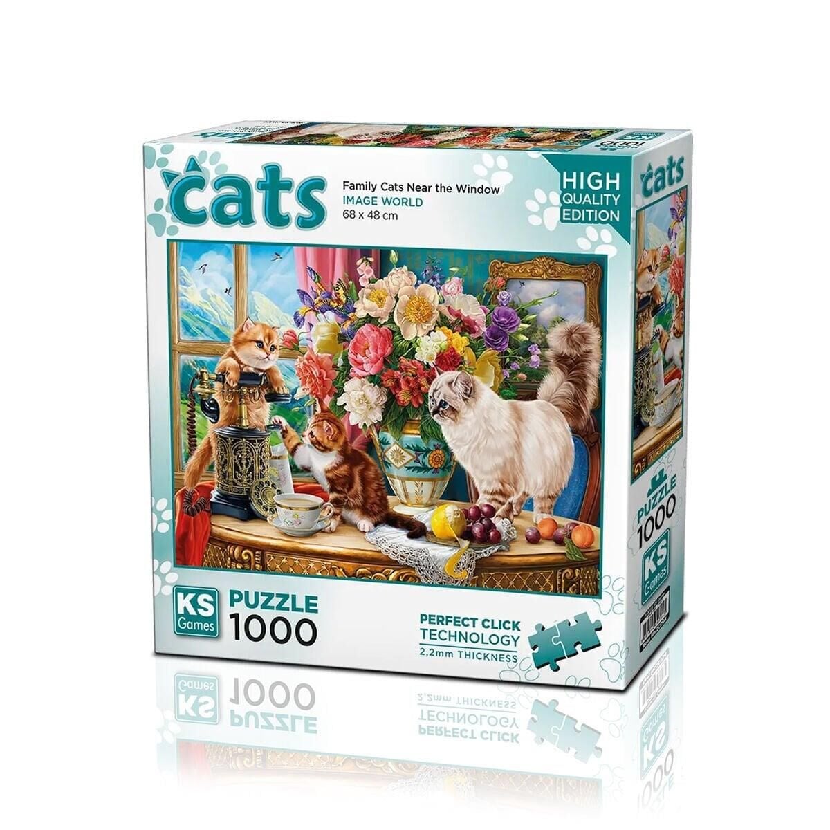 Ks Games Puzzle Family Cats Near The Window  1000 Parça