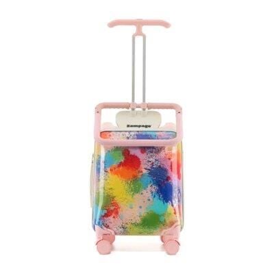 Zampago Cheerful Kabin Boy Çocuk Valizi  Binilebilir  Düşme Engelleyici KS X1 P Pembe