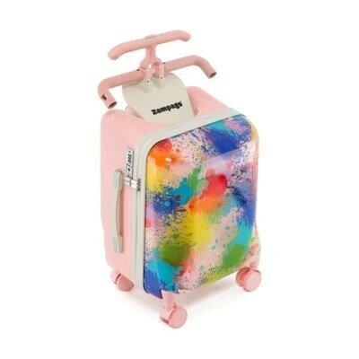 Zampago Cheerful Kabin Boy Çocuk Valizi  Binilebilir  Düşme Engelleyici KS X1 P Pembe