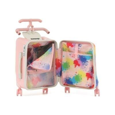 Zampago Cheerful Kabin Boy Çocuk Valizi  Binilebilir  Düşme Engelleyici KS X1 P Pembe