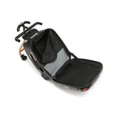 Zampago  Renkli Kabin Boy Düşme Engelleyici Binilebilir Çocuk Valizi KS-X1-B  Siyah