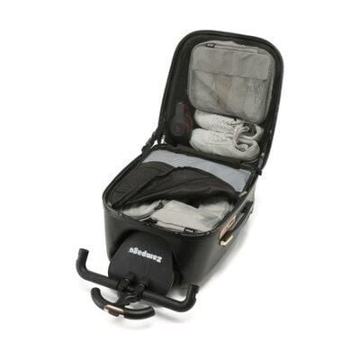 Zampago  Renkli Kabin Boy Düşme Engelleyici Binilebilir Çocuk Valizi KS-X1-B  Siyah