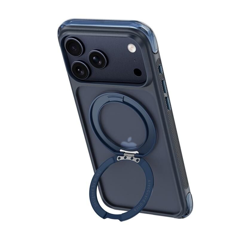 Wiwu Apple iPhone 18 Pro Kılıf  AG-203 AeroGuard Ultra Serisi M-safe Şarj Özellikli Airbag Tasarımlı Standlı Kapak
