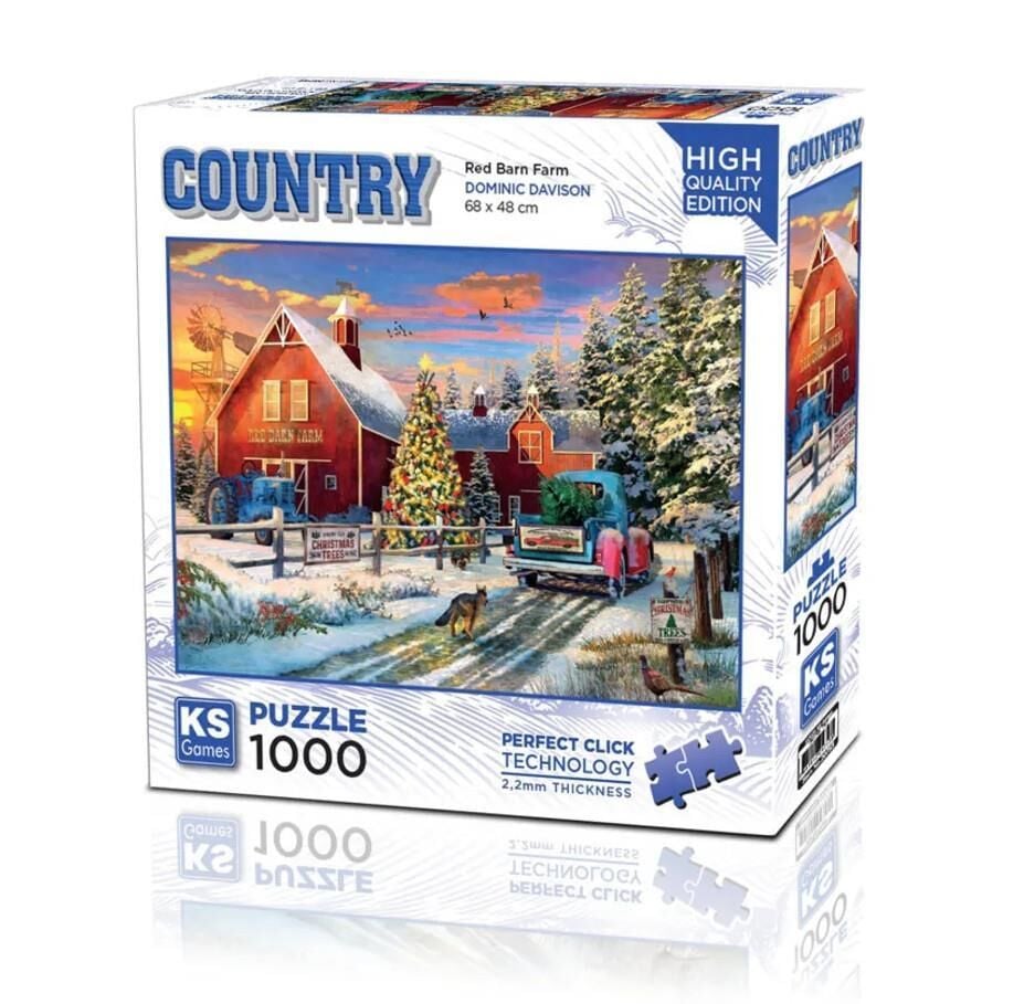 Ks Games Puzzle  Red Barn Farm 1000 Parça