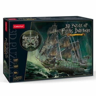 Cubicfun 3D Puzzle Uçan Hollandalı Korsan Gemi Led Işıklı