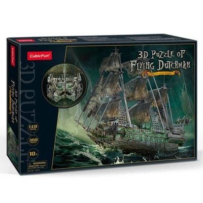Cubicfun 3D Puzzle Uçan Hollandalı Korsan Gemi Led Işıklı
