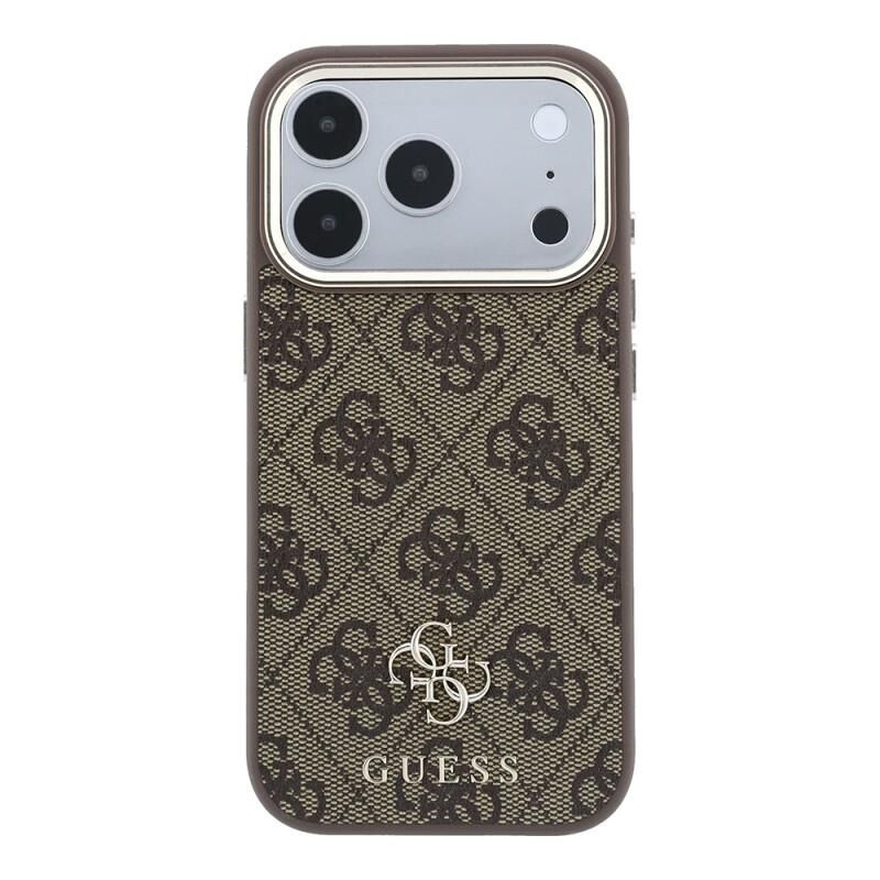 Guess Apple iPhone 17 Pro Max Kılıf  Orjinal Lisanslı M-safe Şarj Özellikli Small 4G Classic Logolu Kapak Siyah