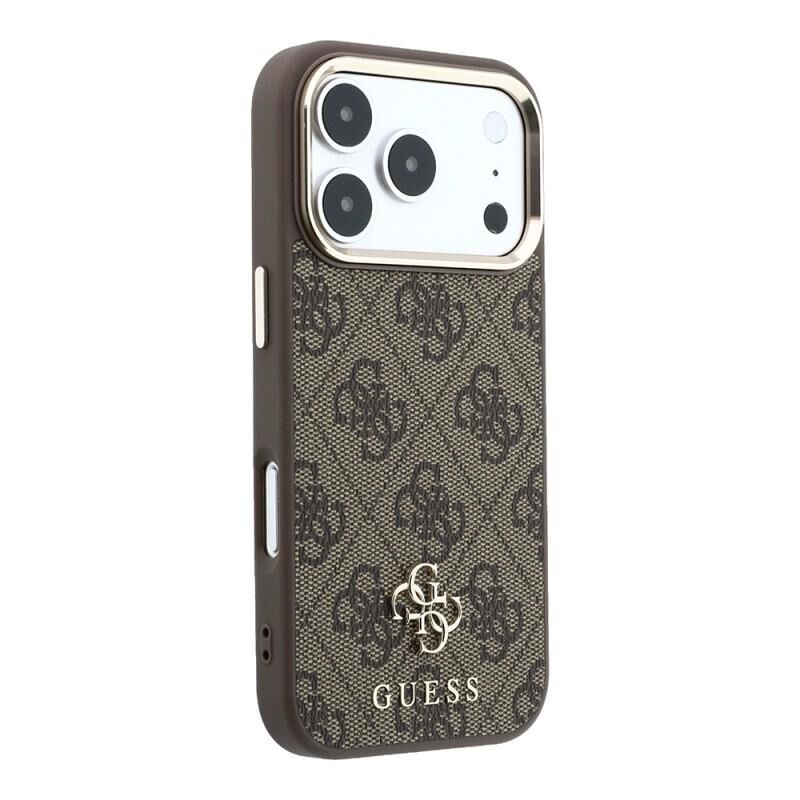 Guess Apple iPhone 17 Pro Max Kılıf  Orjinal Lisanslı M-safe Şarj Özellikli Small 4G Classic Logolu Kapak Siyah
