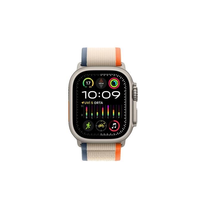 Apple Watch Ultra 2 GPS + Cellular 49mm Titanyum Kasa Turuncu/Bej Trail Loop M/L MRF23TU/A