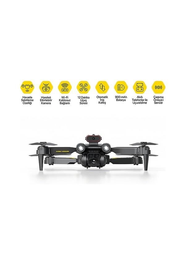 CORBY Volarix CX034 Smart Drone  Wi‑Fi FPV Canlı Görüntü, Otomatik Kalkış  360  Takla