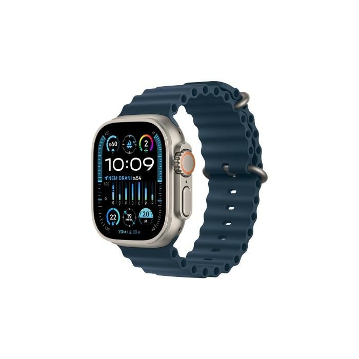 Apple Watch Ultra 2 GPS + Cellular 49mm Titanyum Kasa Mavi Ocean Kordon M/L MREG3TU/A