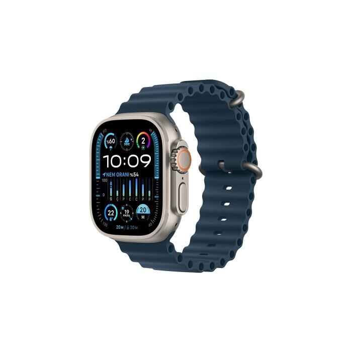 Apple Watch Ultra 2 GPS + Cellular 49mm Titanyum Kasa Mavi Ocean Kordon M/L MREG3TU/A