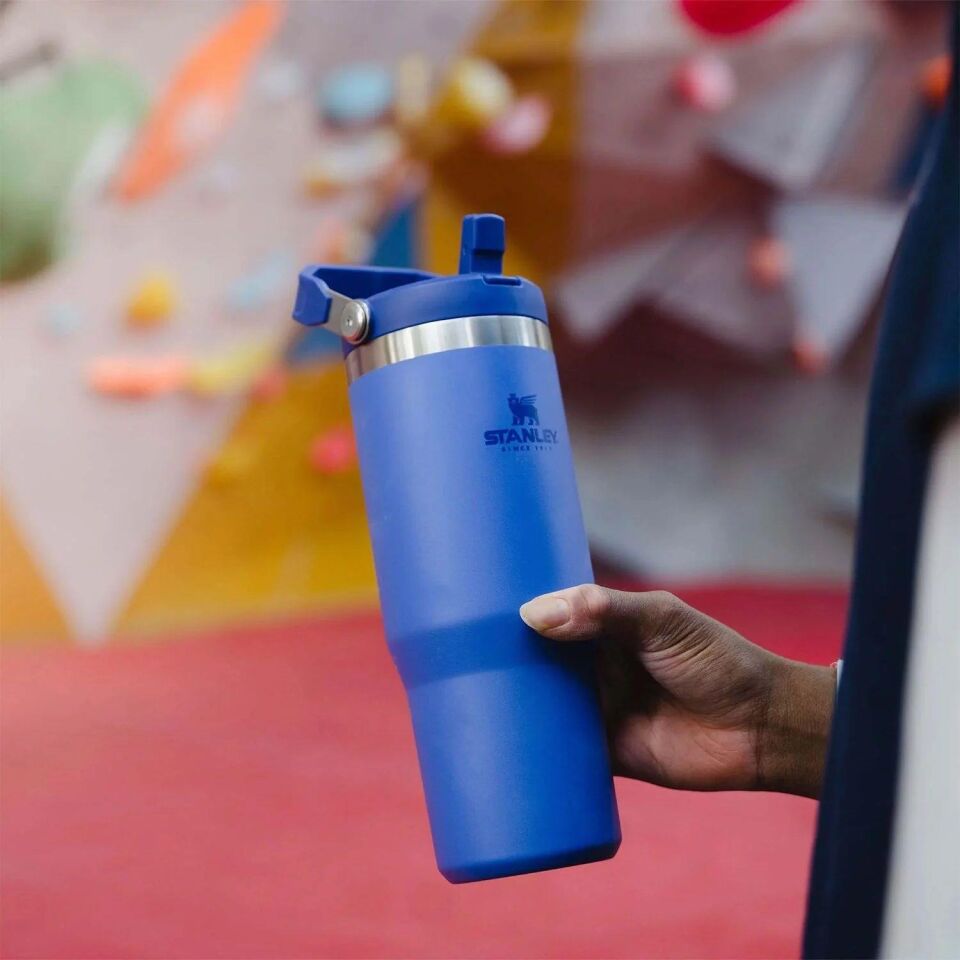 Stanley The Iceflow Flip Straw Pipetli Termos Bardak 0.89 L Lacivert