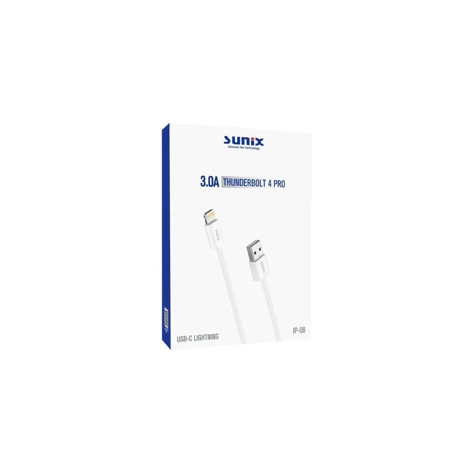 Sunix IP-08 USB-A to Lightning iPhone Şarj ve Veri Kablosu