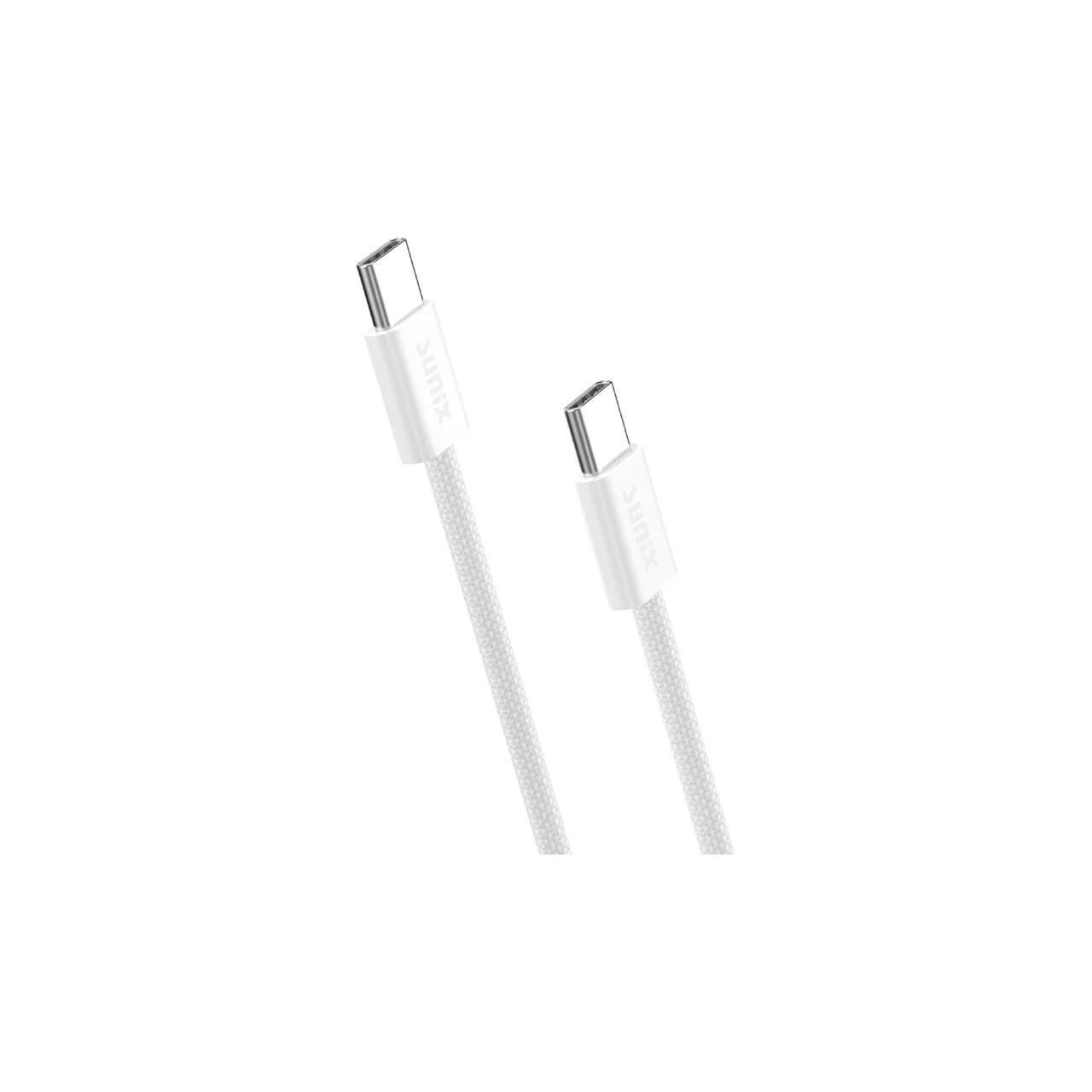 Sunix IP-100 60W Thunderbolt 4 USB-C to Lightning Hızlı Şarj ve Veri Kablosu 1 Metre Örgü Kumaş