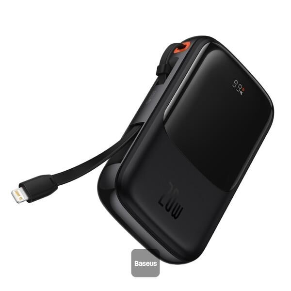 Baseus QPow Pro 2 Dijital Ekranlı 20W 10.000 Mah Dual Kablolu Powerbank