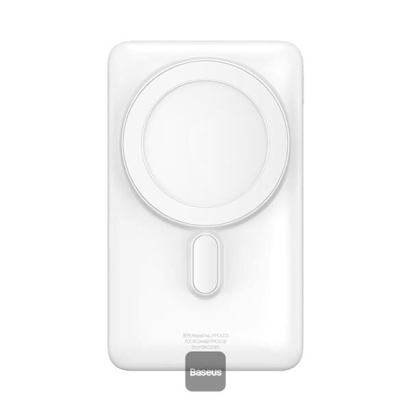 Baseus Manyetik Braket Kablosuz Hızlı Şarj Powerbank 10000 Mah 20W Beyaz
