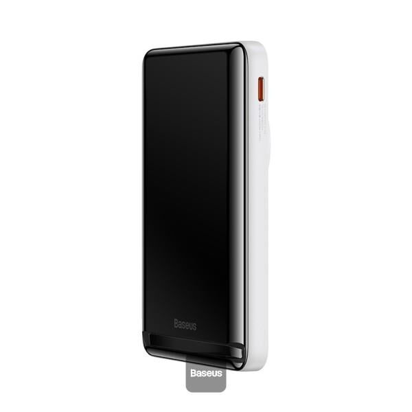 Baseus Manyetik Braket Kablosuz Hızlı Şarj Powerbank 10000 Mah 20W Beyaz