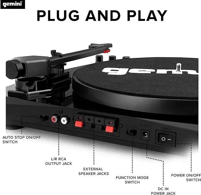 TT-900 Bluetooth Stereo Turntable Paket (Siyah)