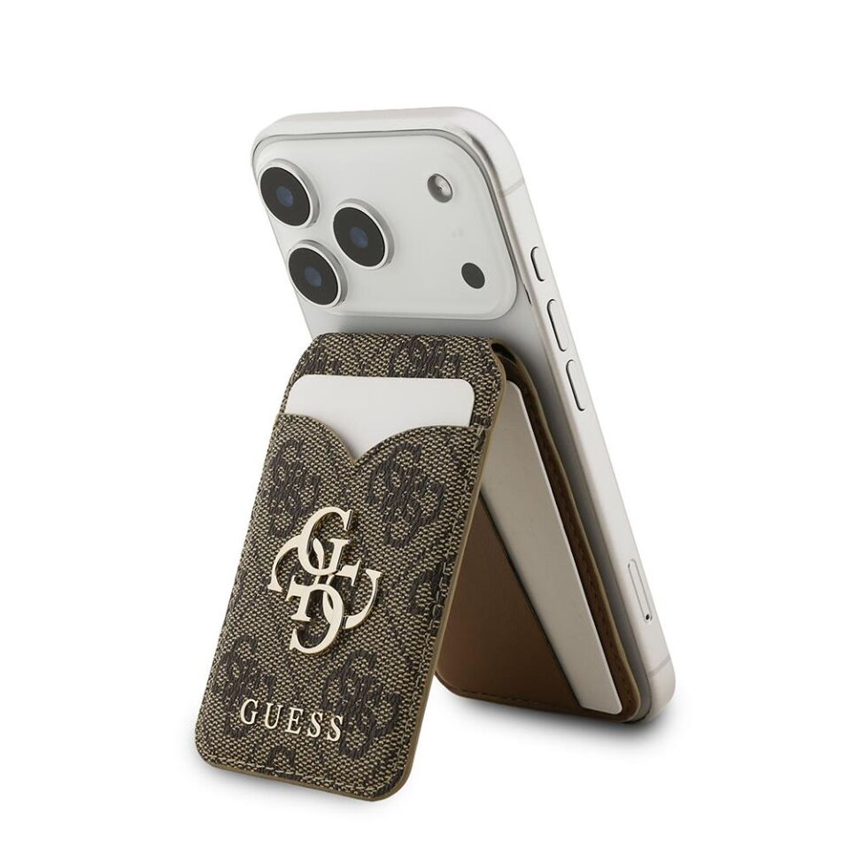 Guess  Lisanslı Aynalı Metal Büyük 4G Logolu Standlı Magnetik Kartlık