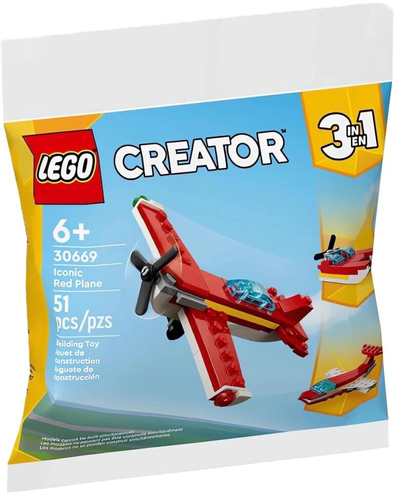Lego Creator 3 in 1 İkonik Kırmızı Uçak 30669