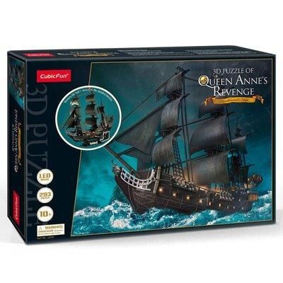 Cubicfan 3D Puzzle Queen Anne'S Revenge Gemisi Led Işıklı