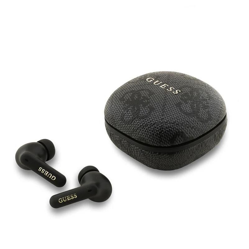Guess Lisanslı PU 4G Desenli Klasik Metal Yazı Logolu TWS Kulak İçi Bluetooth Kulaklık