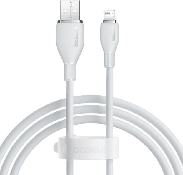 Baseus USB To Ligthning  Kablo 2.4A  1.2m Beyaz (pudding series)