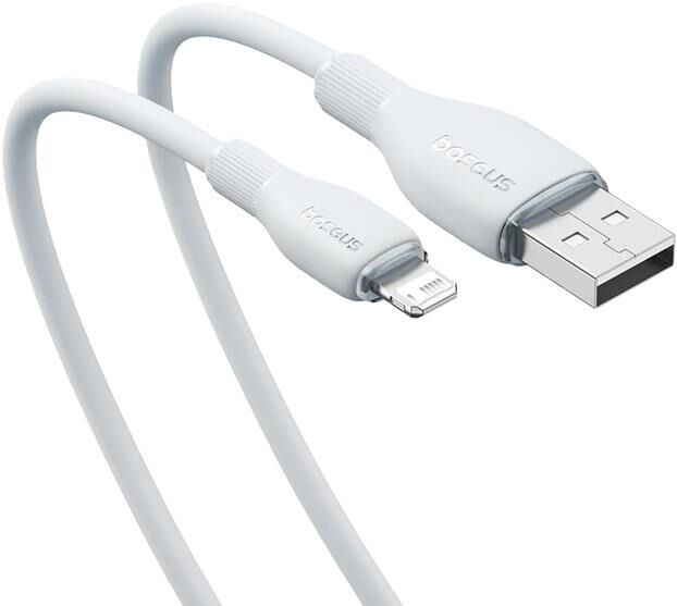 Baseus USB To Ligthning  Kablo 2.4A  1.2m Beyaz (pudding series)