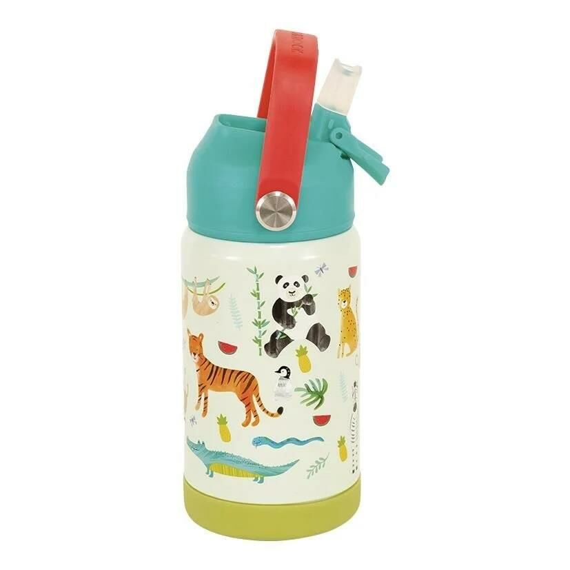 Floss & Rock Paslanmaz Çelik Pipetli Suluk - Jungle