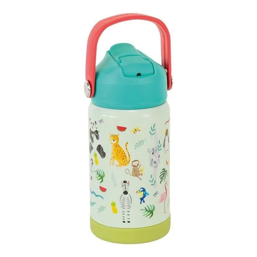 Floss & Rock Paslanmaz Çelik Pipetli Suluk - Jungle