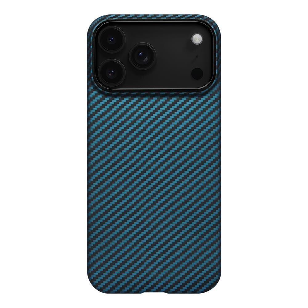 Pitaka iPhone 17 Pro Max  MagSafe Özellikli Kamera Kontrol Butonlu Aramid Fiber  Ultra-Slim Kılıf Mavi