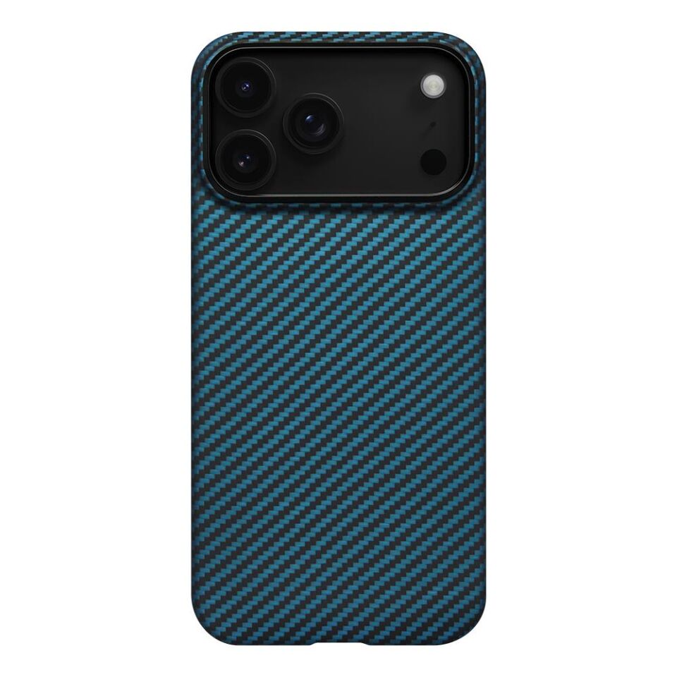 Pitaka iPhone 17 Pro Max  MagSafe Özellikli Kamera Kontrol Butonlu Aramid Fiber  Ultra-Slim Kılıf Mavi