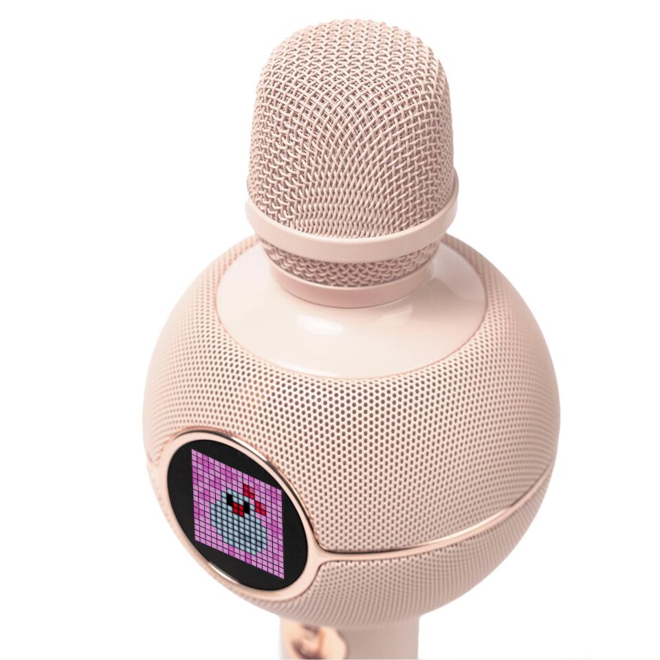 Divoom StarSpark Bluetooth Hoparlörlü Kareoke Mikrofon Pembe