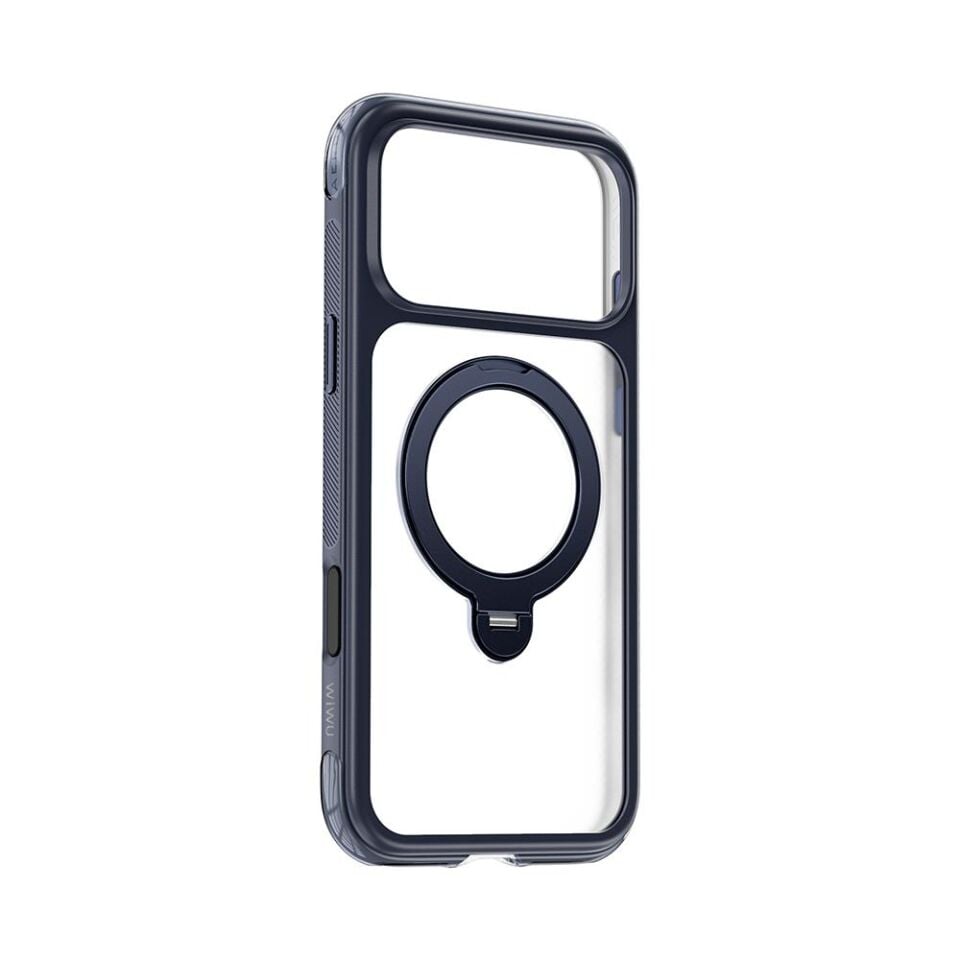 Wiwu AS-203  iPhone 17 Pro Max  AeroShield Ultra Serisi Magsafe Özellikli Airbag Tasarımlı Standlı Kılıf Lacivert