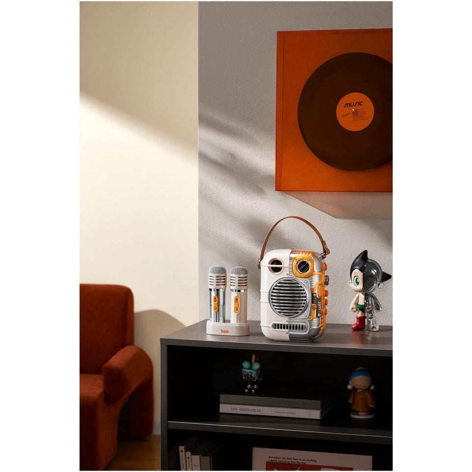 Divoom Spark Pro Çift Mikrofonlu 80W Bluetooth Hoparlör Bej