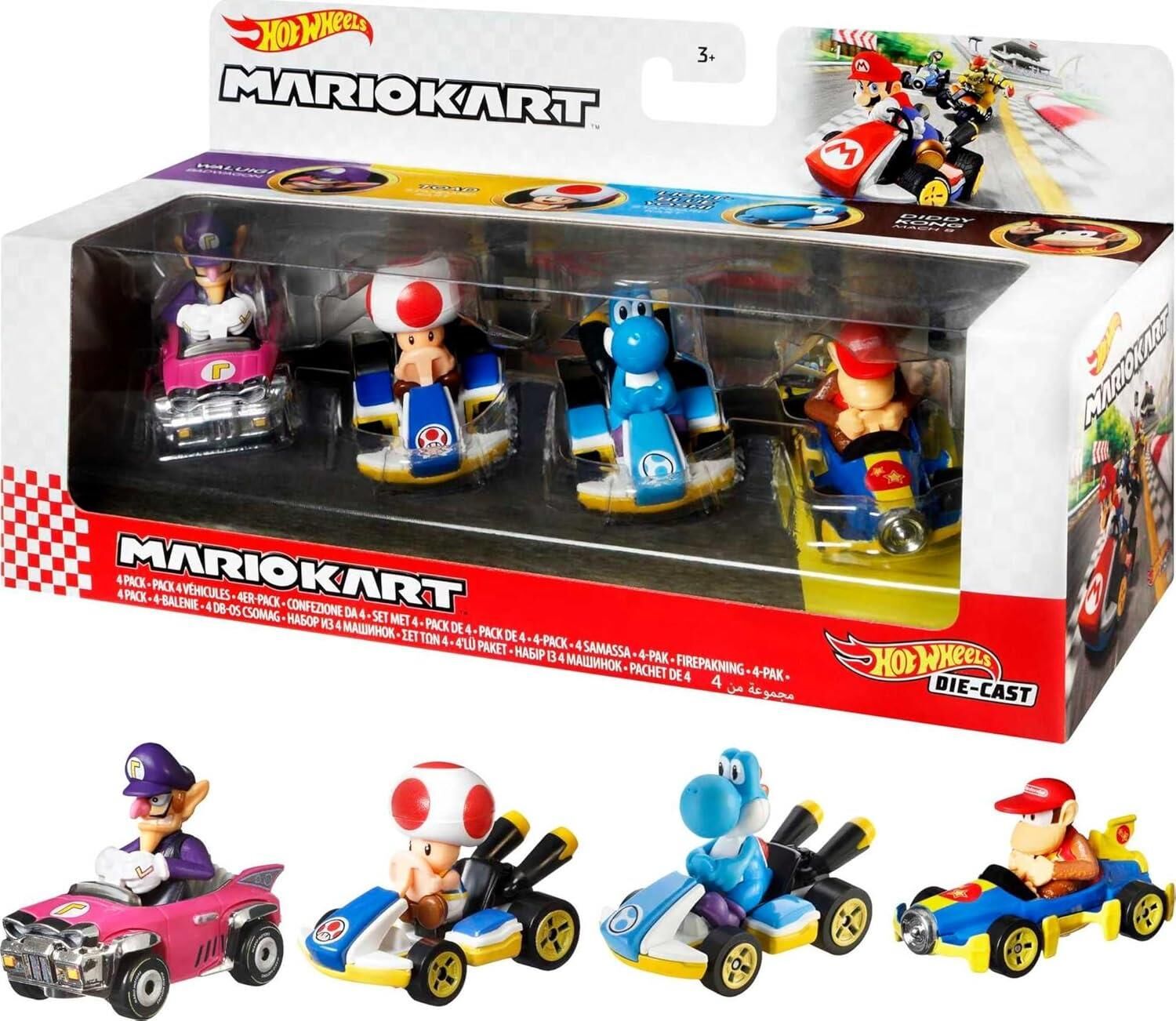 Hot Wheels Mario Kart 4 Pack D Set